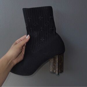Louis Vuitton Black Heeled Boots
